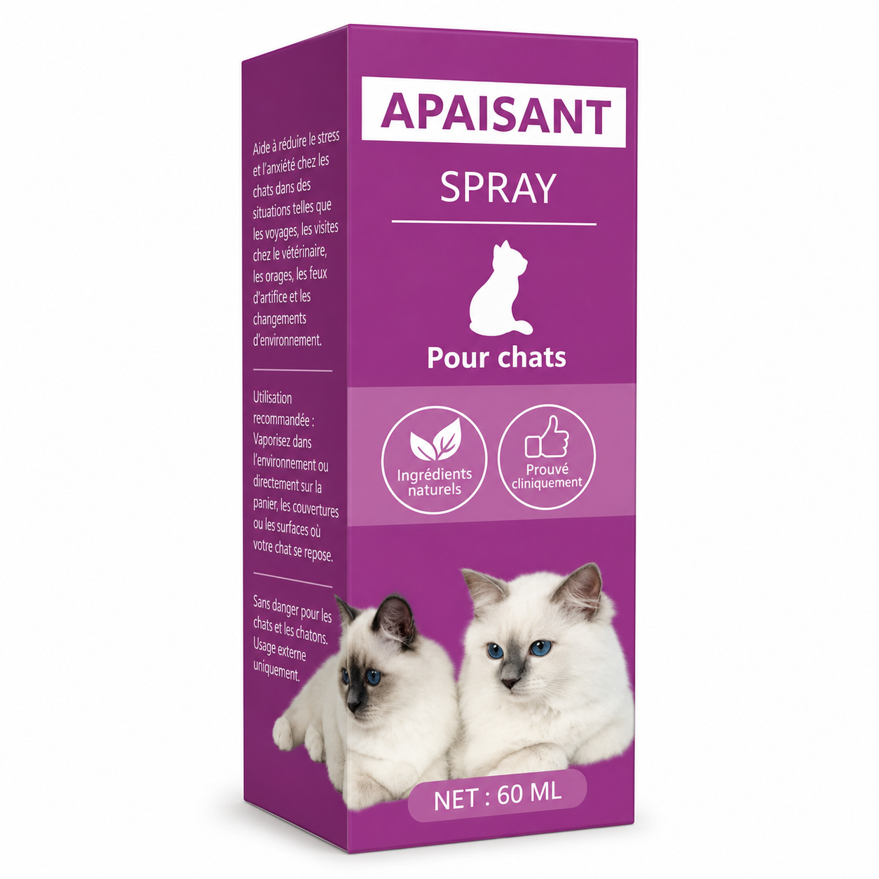Spray calmant pour chat (offert avec le Kit Voyage)