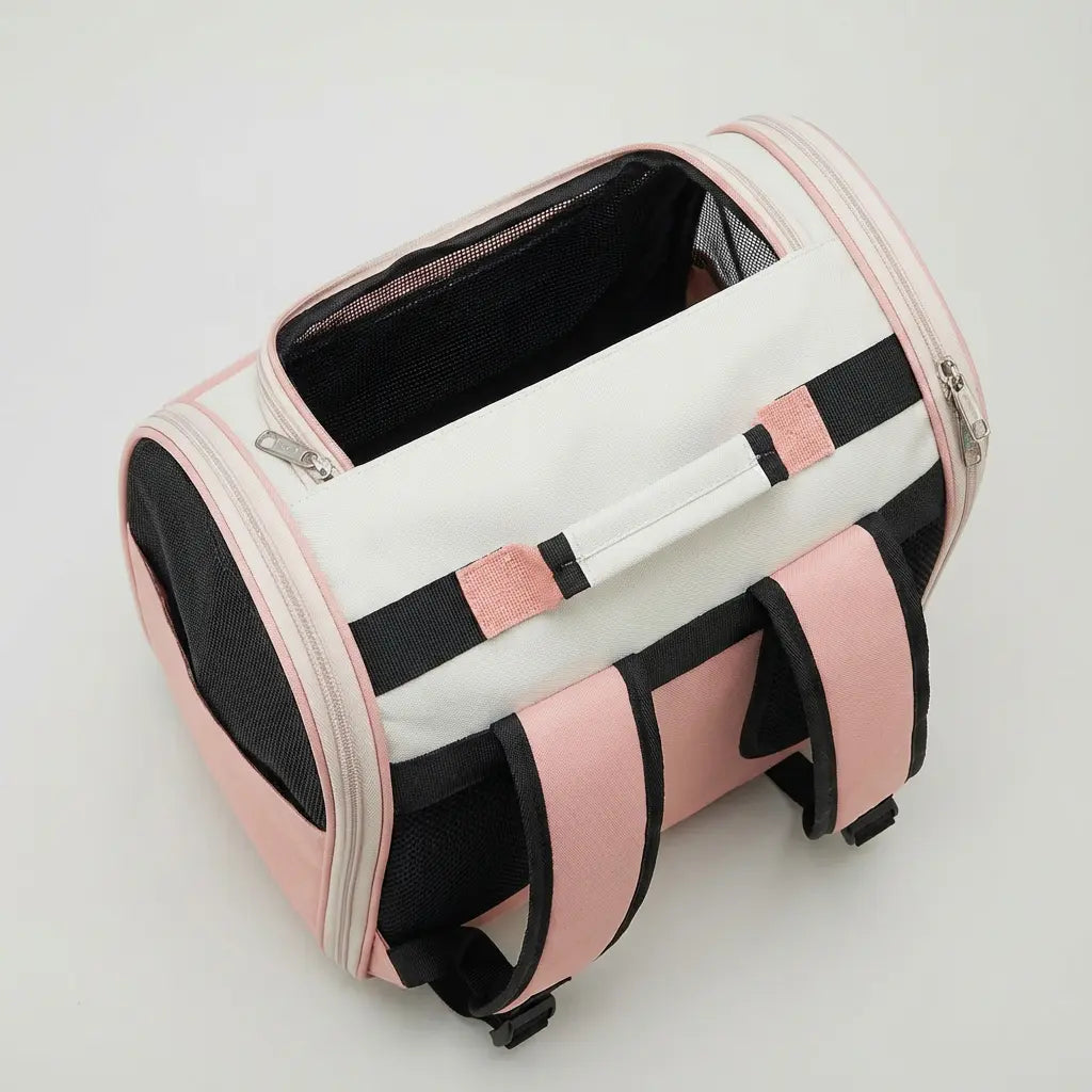 Sac de transport pour chaton ventilé - Rose - chat a l interieur