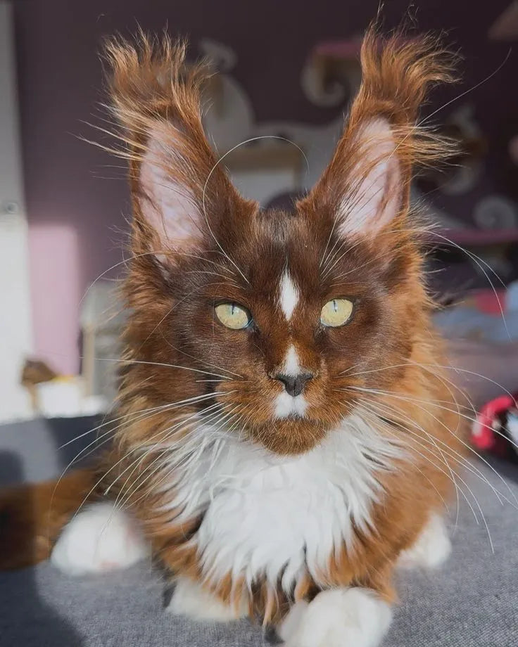 Grand chat brun couché