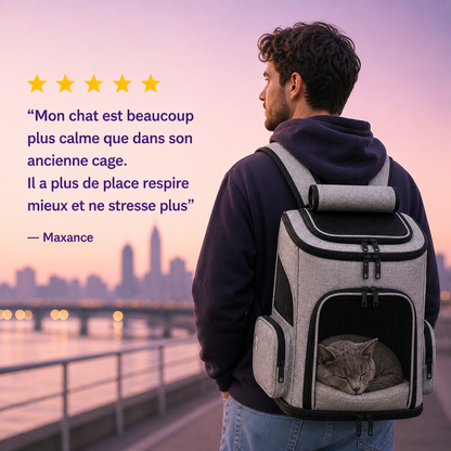 Sac à dos extensible pour chat adulte