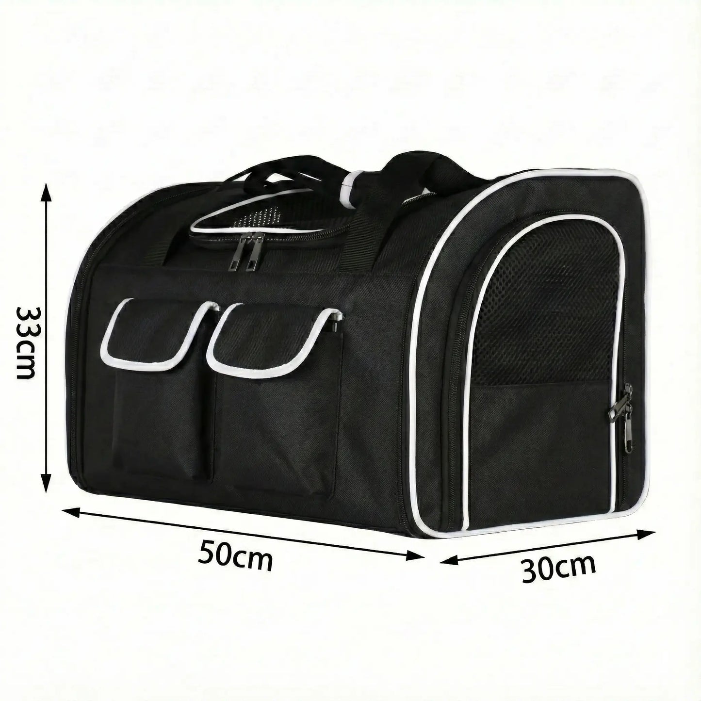 Sac de transport en coton pour 2 chats - vue de cote