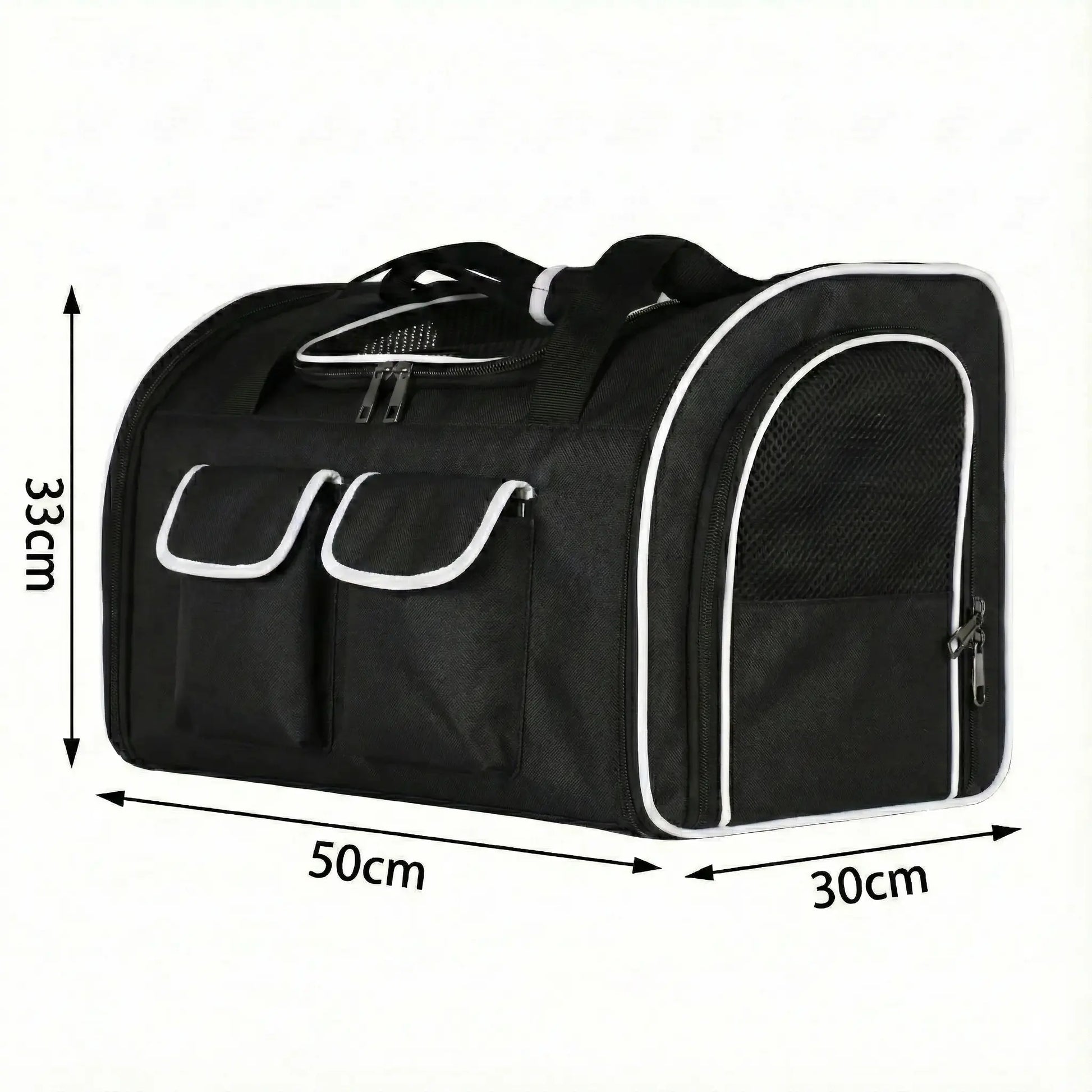 Sac de transport en coton pour 2 chats - vue de cote