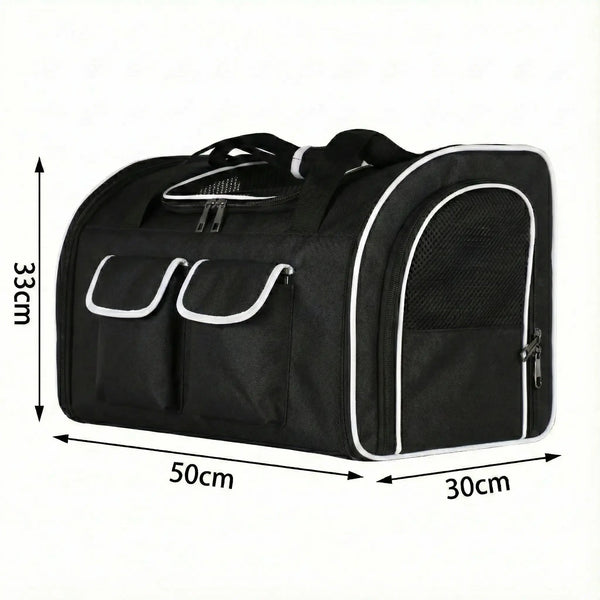 Sac de transport en coton pour 2 chats - vue de cote