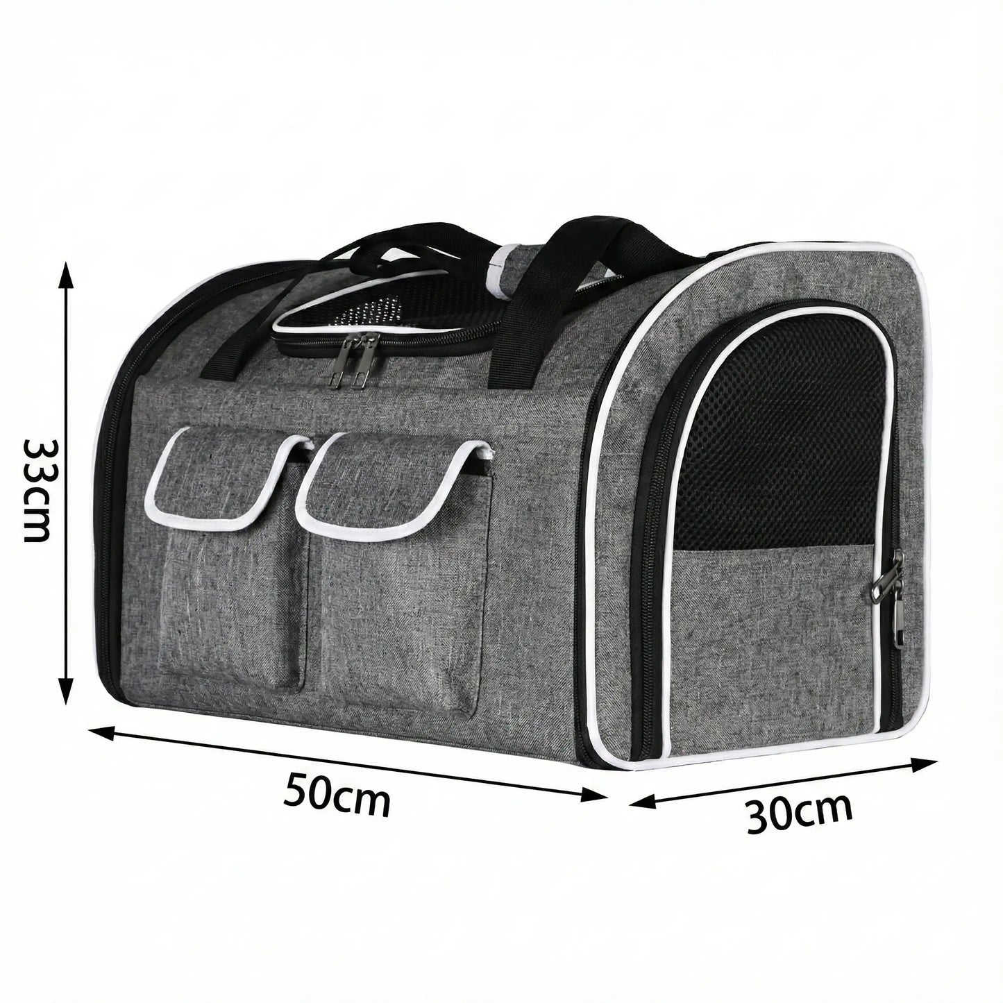 Sac de transport zippé pour 2 chats - interieur et acces