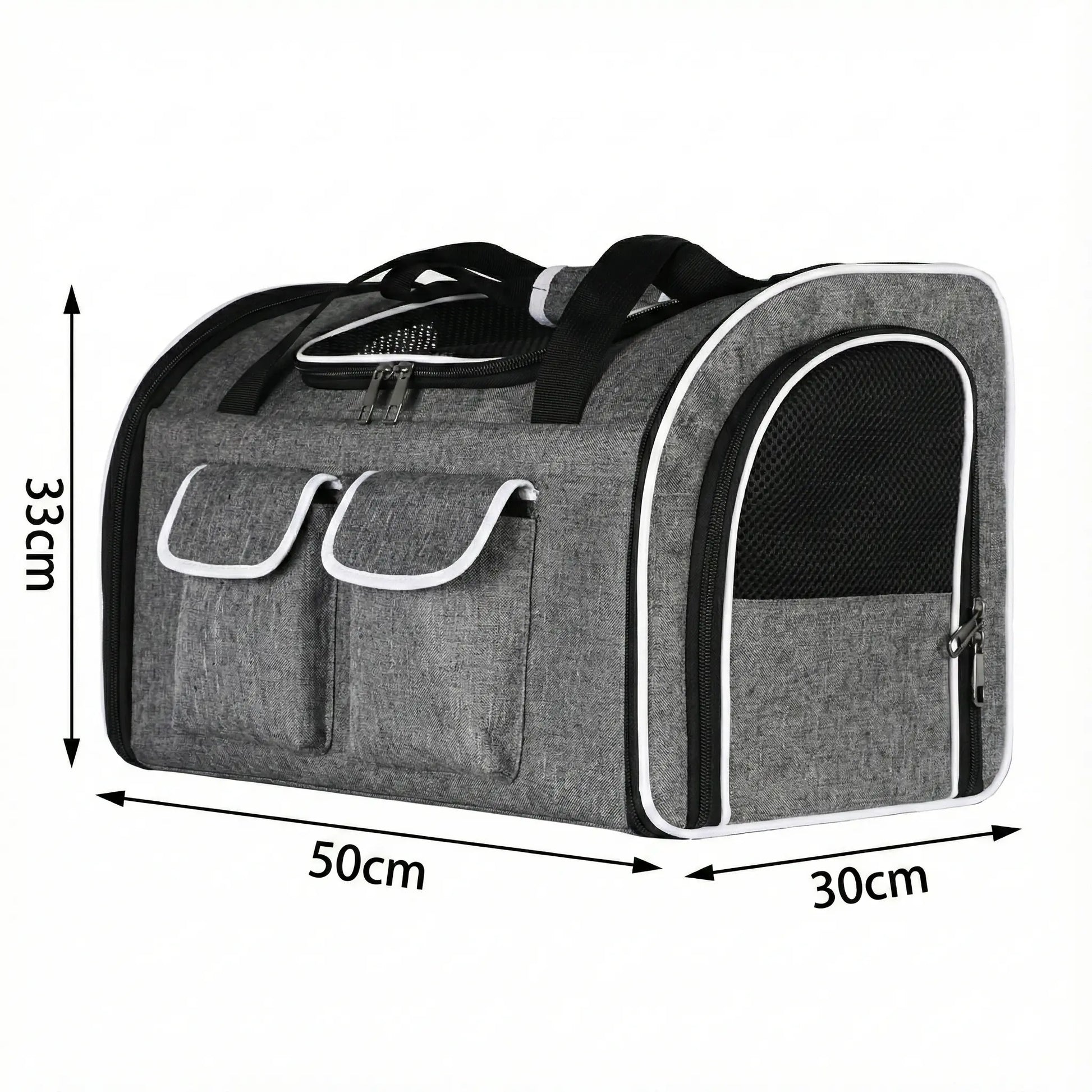 Sac de transport zippé pour 2 chats - interieur et acces