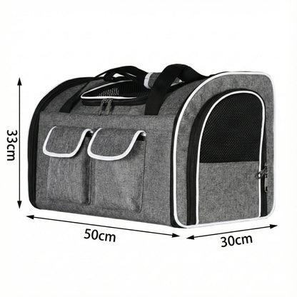 Sac de transport zippé pour 2 chats - interieur et acces