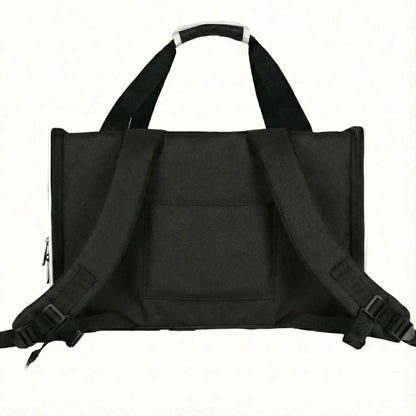 Sac de transport en coton pour 2 chats - fermeture et ventilation