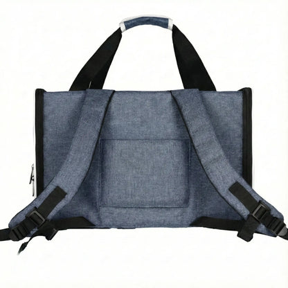 Sac de transport en maille pour 2 chats - fermeture et ventilation