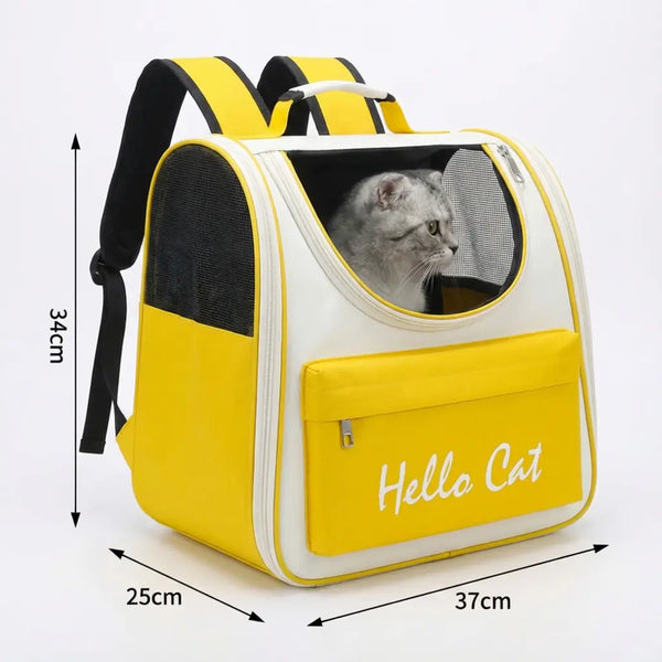 Sac à dos ventilé pour chaton - vue de cote