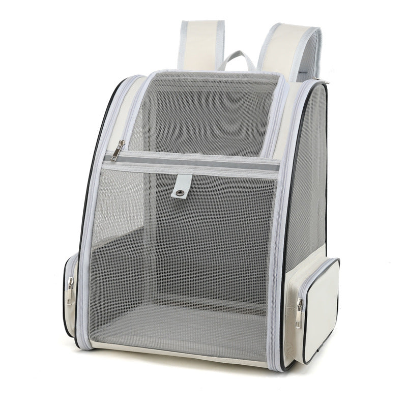 Sac à dos pliable zippé pour chat - vue principale