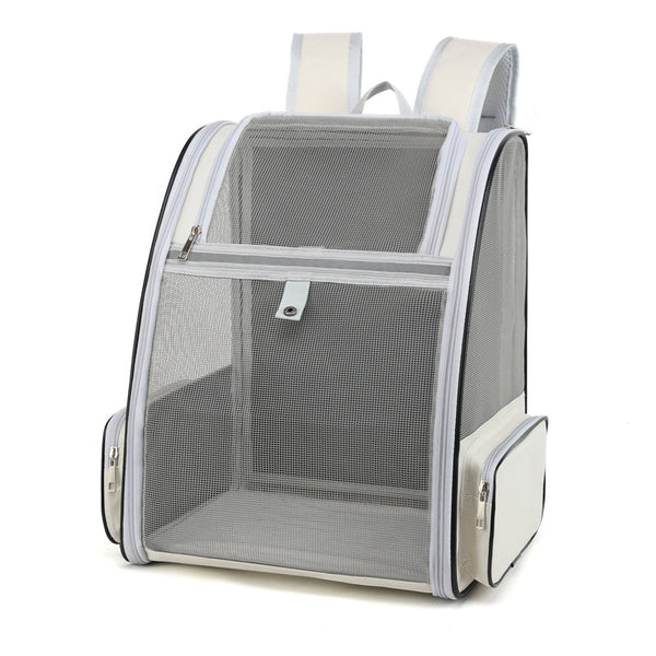 Sac à dos pliable zippé pour chat - vue principale