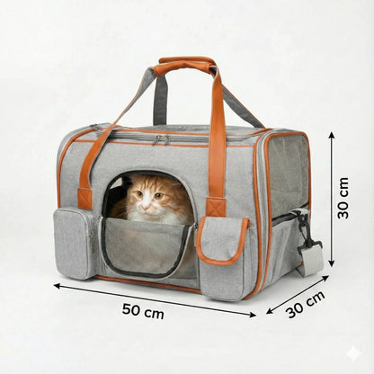 Sac de transport confort pour chat - vue de cote