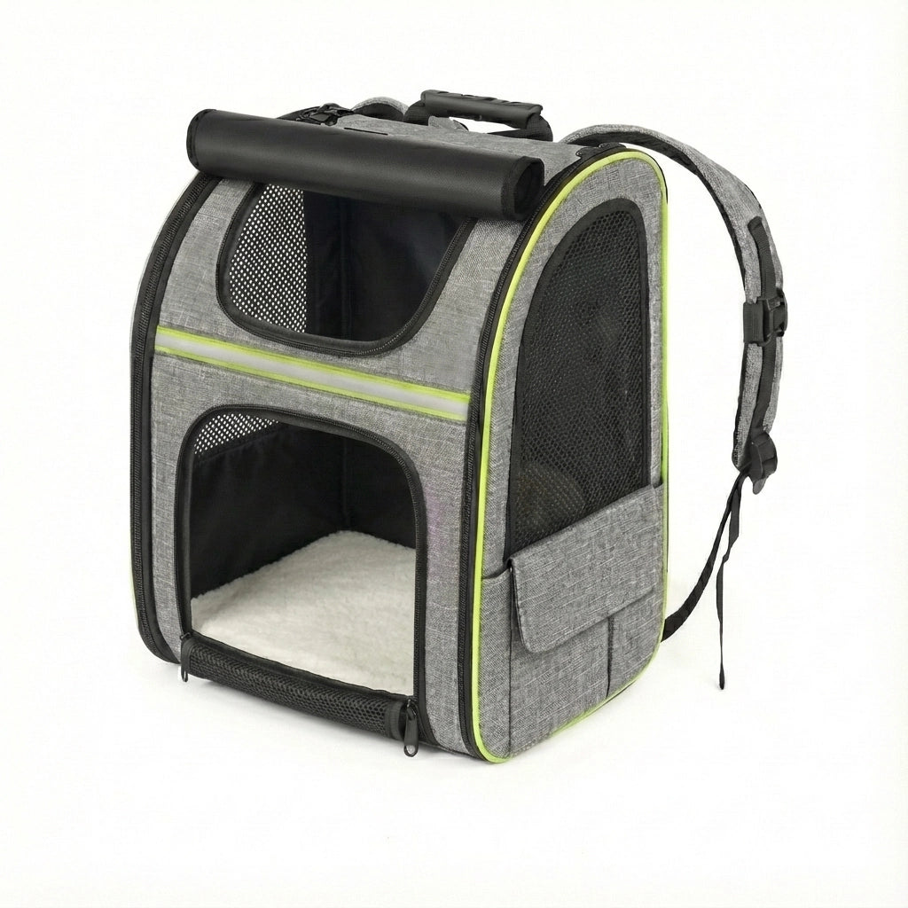 Sac à dos extensible zippé pour chat - vue principale