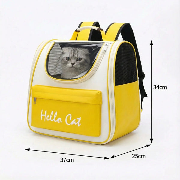 Sac à dos zippé pour chat - vue de cote