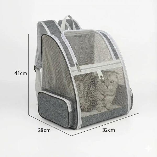 Sac à dos compact robuste pour chat - vue de cote