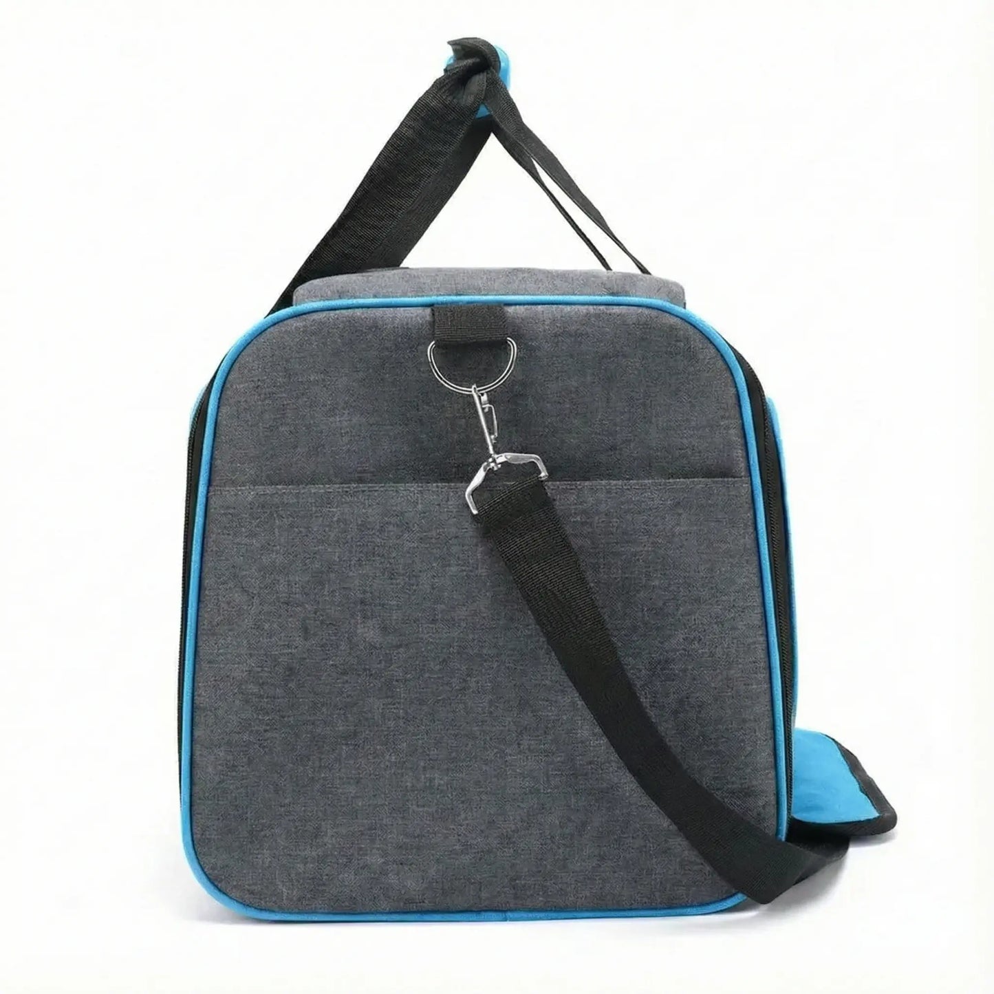 Sac de transport souple bleu pour chat - chat a l interieur