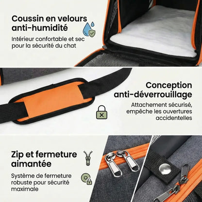 Sac de transport Aéro modulable pour chat - dimensions et portage