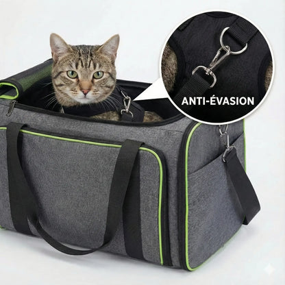 Sac de transport ventilé pour chat 7kg - chat a l interieur