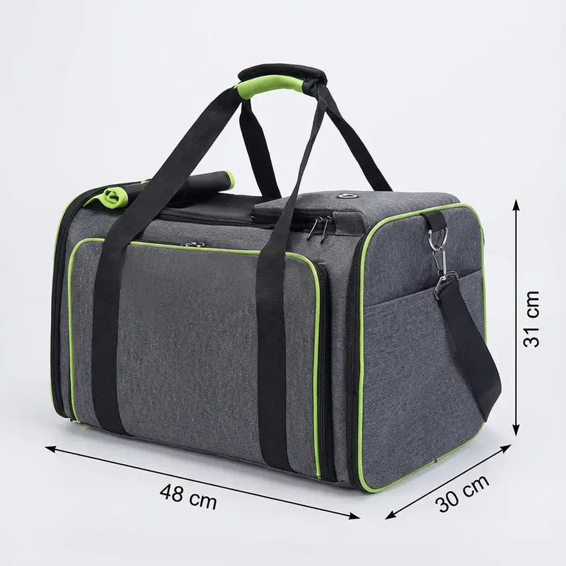 Sac de transport ventilé pour chat 7kg - interieur et acces