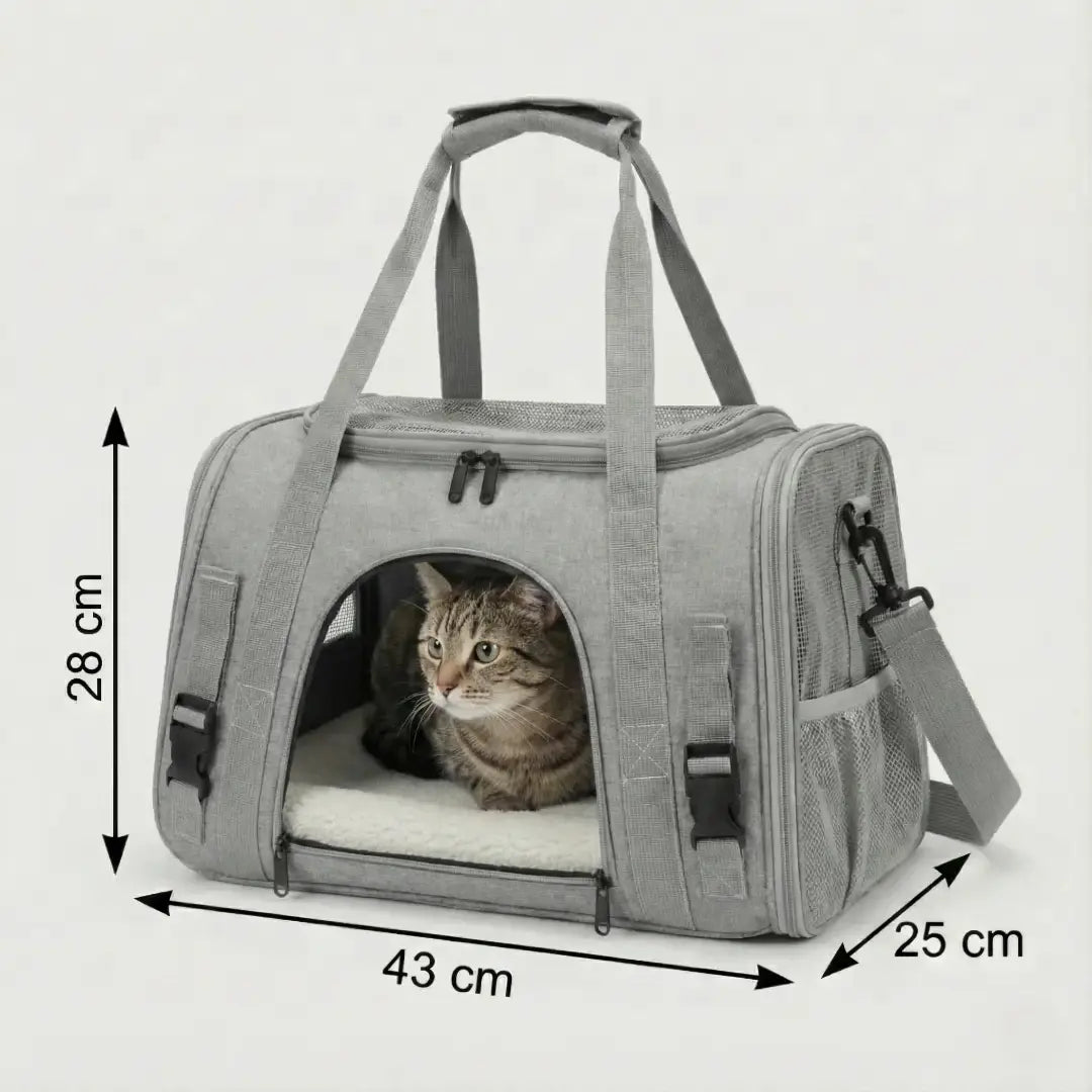 Sac de voyage souple pour chat - vue de cote