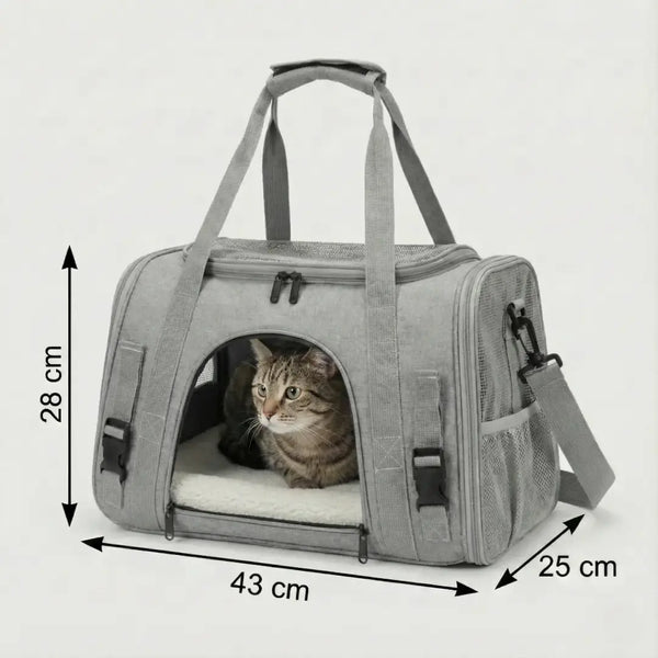Sac de voyage souple pour chat - vue de cote