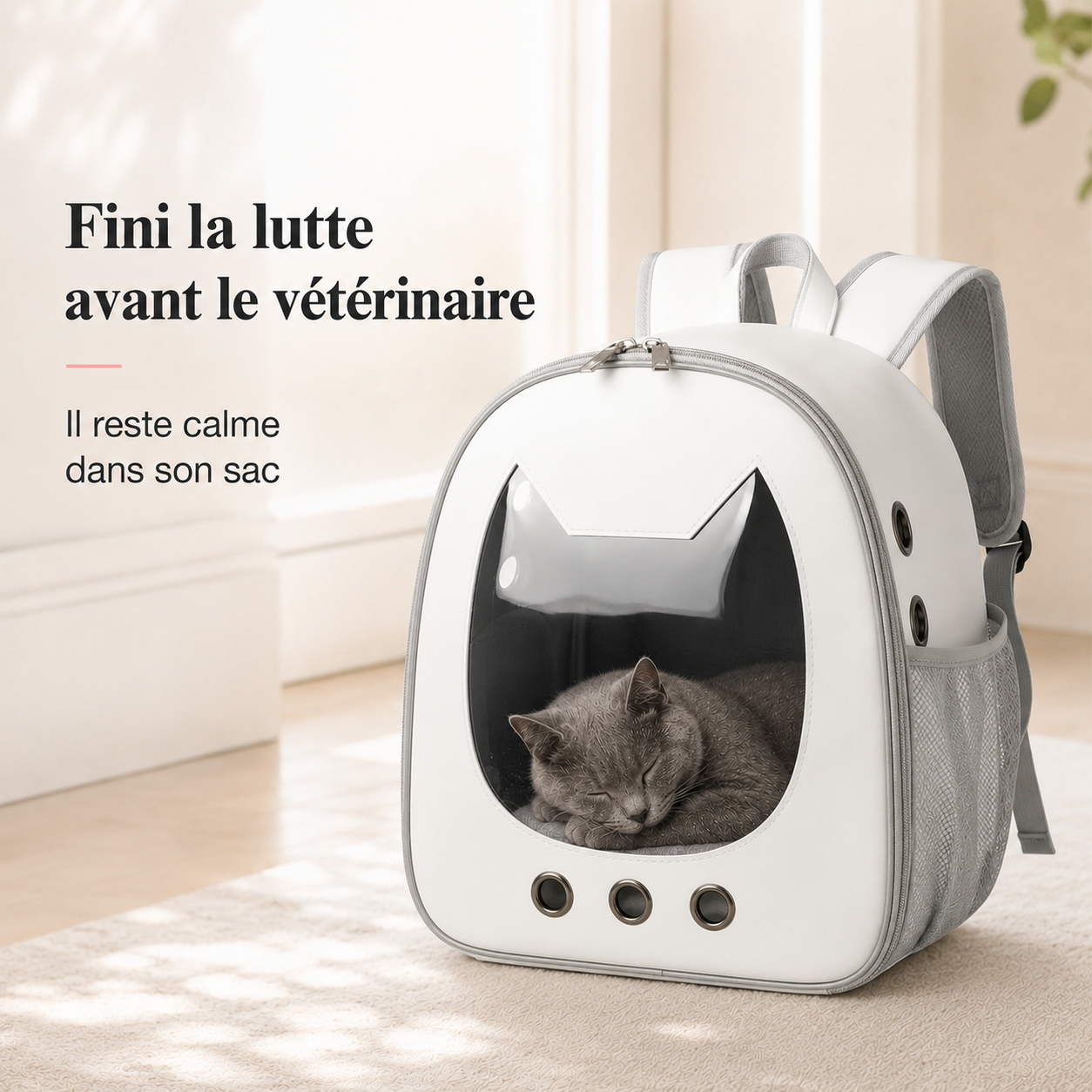 Fini la lutte avant le veterinaire - Sac � dos ergonomique pour chaton