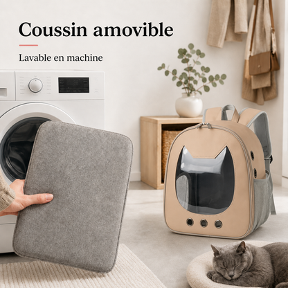 Coussin amovible lavable en machine - Sac � dos imperm�able pour chaton