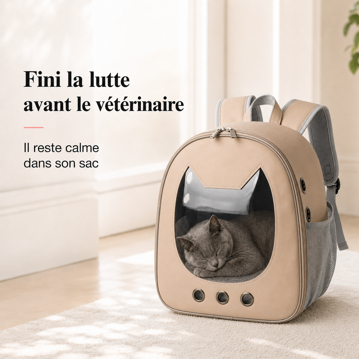 Fini la lutte avant le veterinaire - Sac � dos imperm�able pour chaton