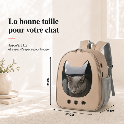 Dimensions et taille adaptee a votre chat - Sac � dos imperm�able pour chaton
