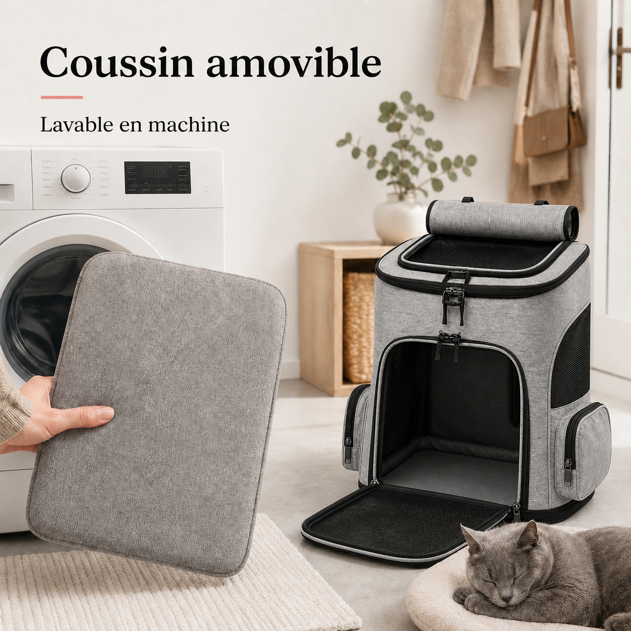 Coussin amovible lavable