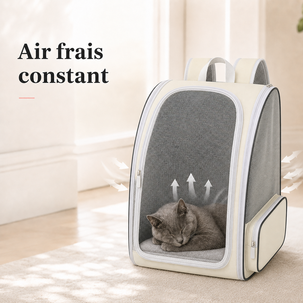 Air frais constant et ventilation - Sac � dos robuste pour chat adulte