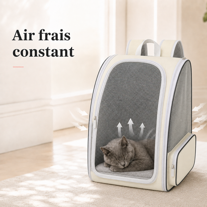 Air frais constant et ventilation - Sac � dos robuste pour chat adulte