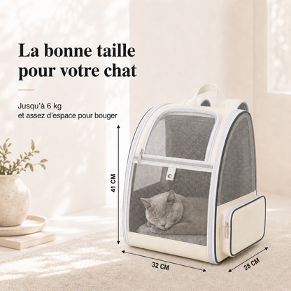 Dimensions et taille adaptee a votre chat - Sac � dos robuste pour chat adulte