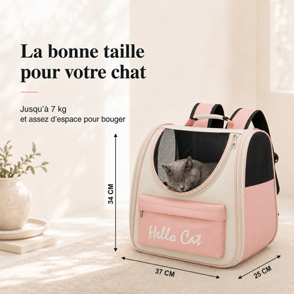 Dimensions et taille adaptee a votre chat - Sac � dos ventil� pour chat