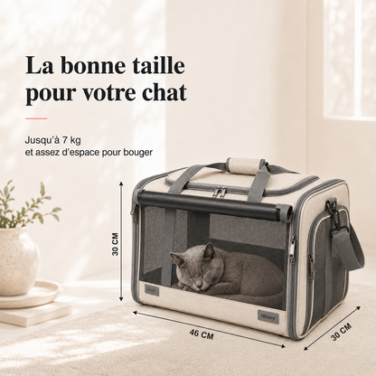 Dimensions et taille adaptee a votre chat - Sac de transport en maille pour chat 7kg