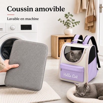 Coussin amovible lavable en machine - Sac de transport  robuste pour chaton
