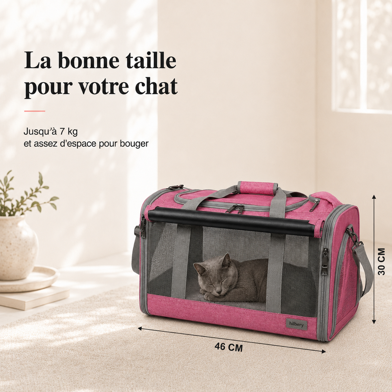 Dimensions et taille adaptee a votre chat - Sac de transport transit souple pour chat