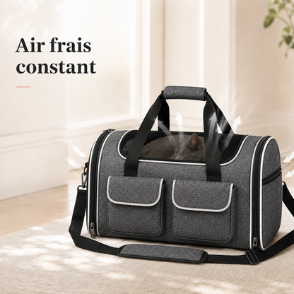 Air frais constant et ventilation - Sac de transport ventil� pour chat 10kg