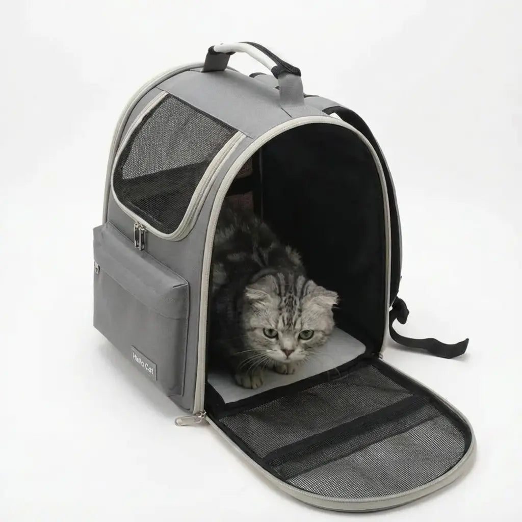 Sac de transport zippé pour chaton - fermeture et ventilation