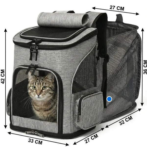 Sac à dos extensible pour chat adulte - vue de cote