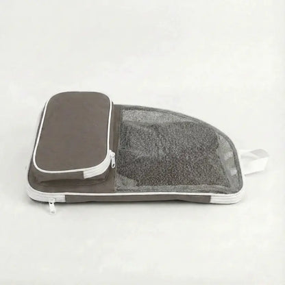 Sac à dos pliable zippé pour chat adulte - fermeture et ventilation