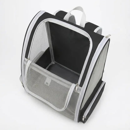 Sac à dos pour chat adulte zippé - Noir - vue principale
