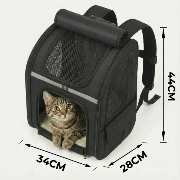 Sac à dos respirant pour chat adulte - vue de cote