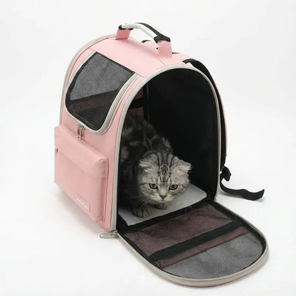 Sac de transport pour chaton ventilé - Rose - fermeture et ventilation
