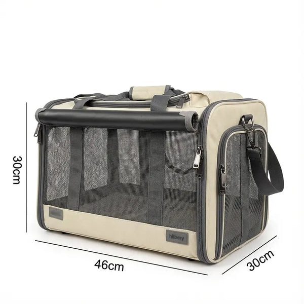 Sac de transport aérien ventilé pour chat - vue de cote