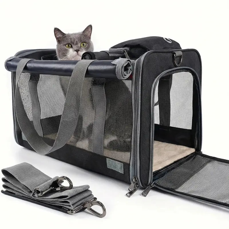Sac de transport souple pour chat - vue de cote