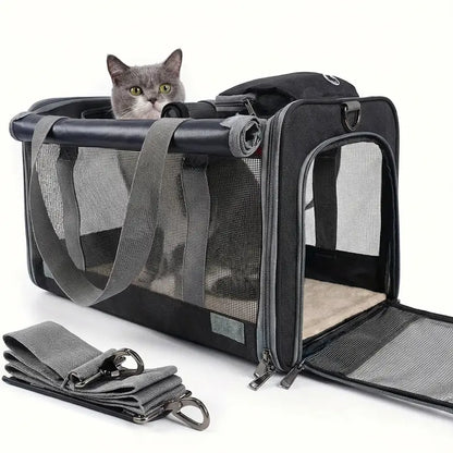 Sac de transport souple pour chat - vue de cote