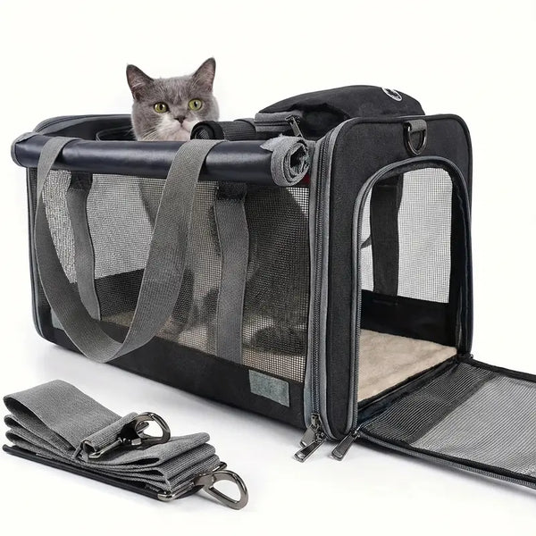 Sac de transport souple pour chat - vue de cote