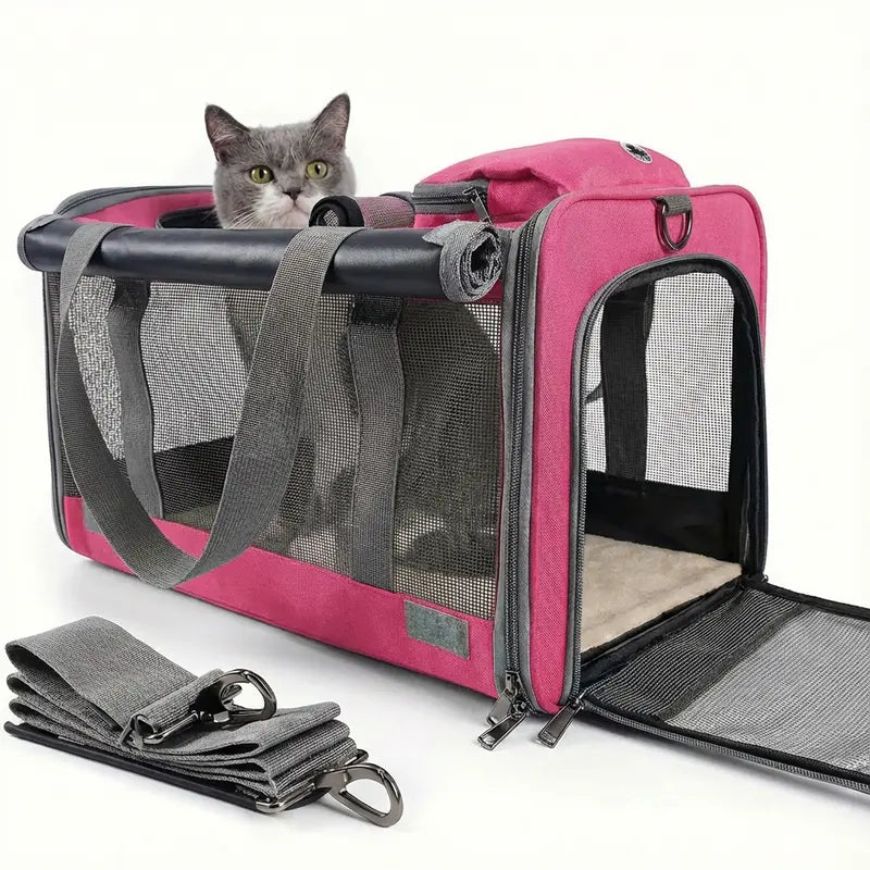 Sac de transport transit souple pour chat - interieur et acces