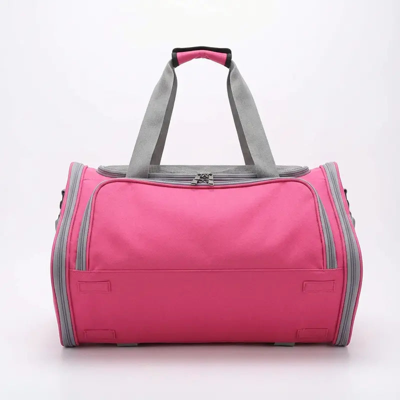 Sac de transport transit souple pour chat - fermeture et ventilation
